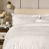 Sophie Allport Love Hearts Embroidery Pale Natural Bedding