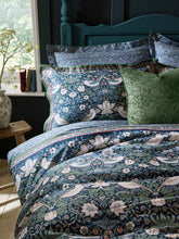 William Morris At Home Midnight Strawberry Thief Prussian Blue Bedding