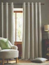 Laura Ashley Milbourne Herringbone Grey Sage Ready Made Curtains