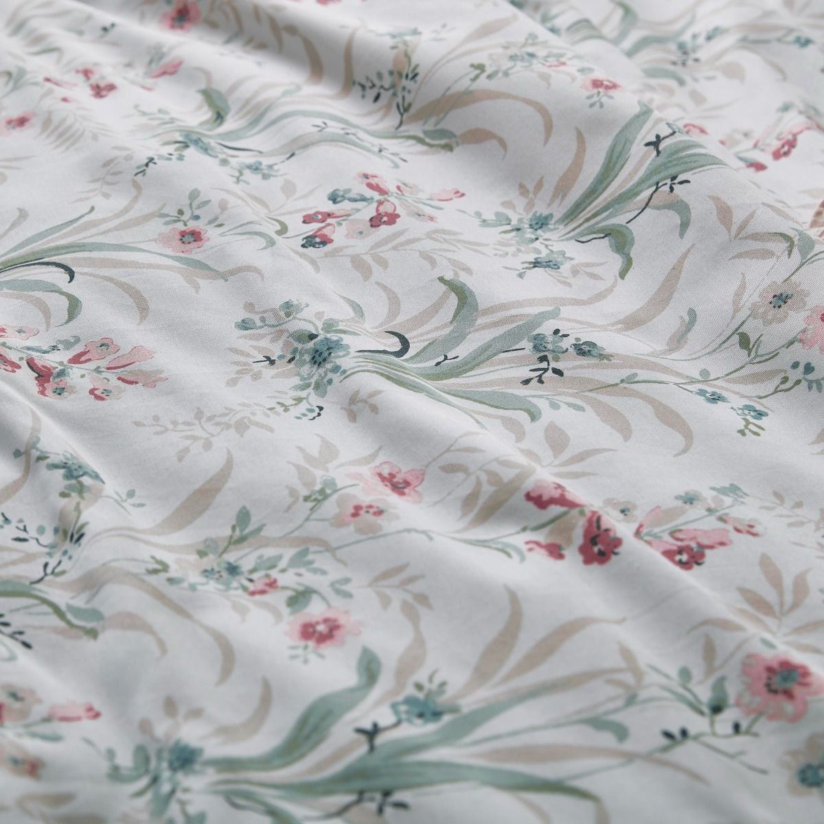 Laura Ashley Mosedale Posy Soft Natural Duvet Cover and Pillowcase Set