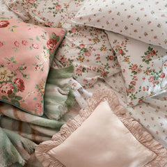 Laura Ashley Mountney Garden Antique Pink Duvet Cover and Pillowcase Set