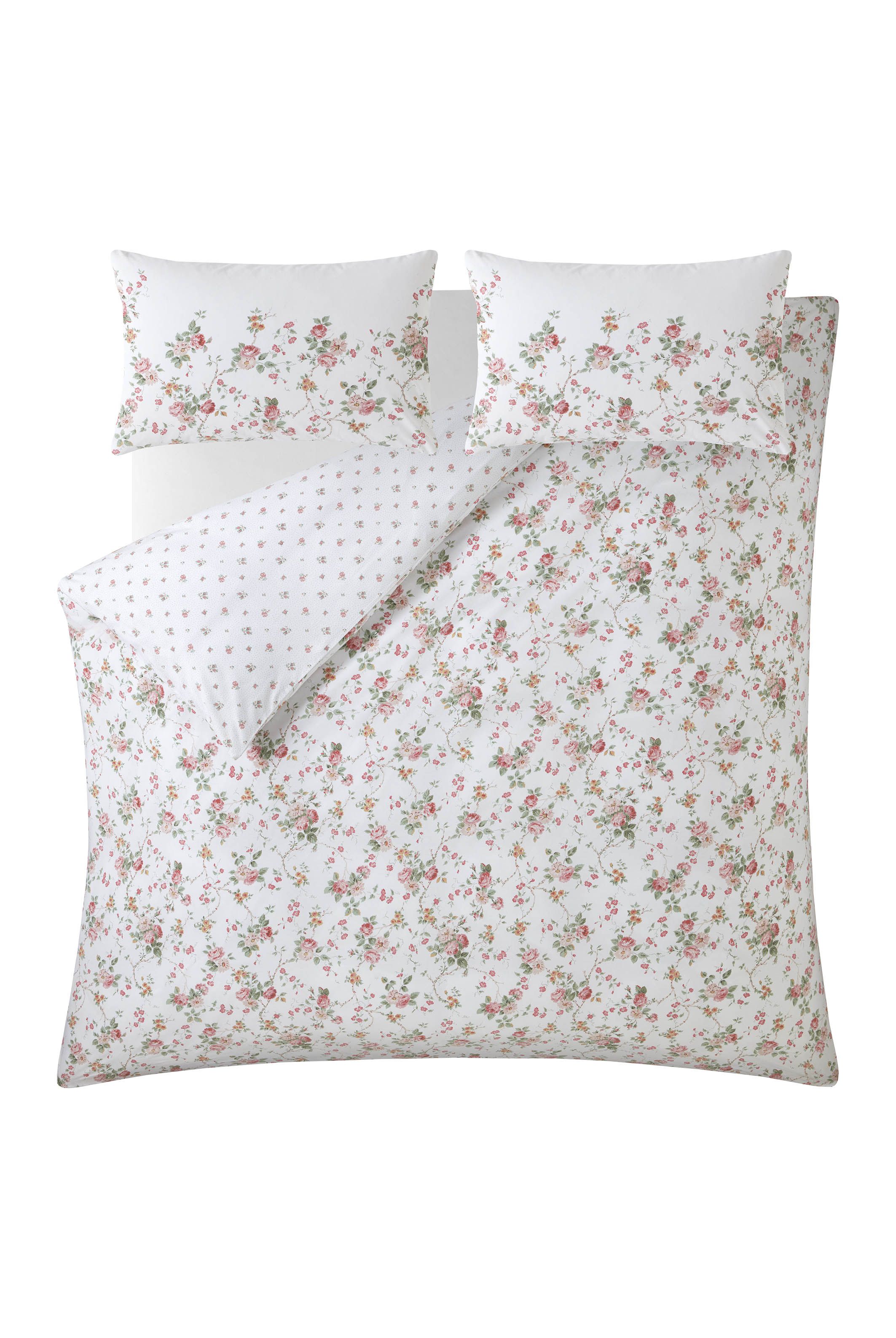 Laura Ashley Mountney Garden Antique Pink Duvet Cover and Pillowcase Set