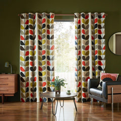 Orla Kiely Multi Stem Multi Ready Made Eyelet Curtains