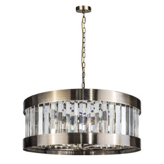 Magnalux Pandora 5 Light Crystal Pendant Antique Brass