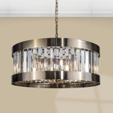 Magnalux Pandora 5 Light Crystal Pendant Antique Brass