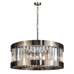 Magnalux Pandora 5 Light Crystal Pendant Antique Brass