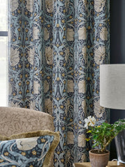 William Morris At Home Pimpernel Indigo Blue Ready Made Curtains
