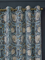 William Morris At Home Pimpernel Indigo Blue Ready Made Curtains