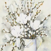 Laura Ashley Pussy Willow in Vase Wall Art