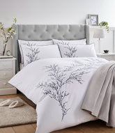 Laura Ashley Pussy Willow Sprig Embroidered Midnight Bedding
