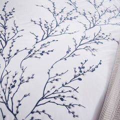 Laura Ashley Pussy Willow Sprig Embroidered Midnight Bedding