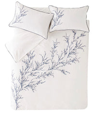 Laura Ashley Pussy Willow Sprig Embroidered Midnight Bedding