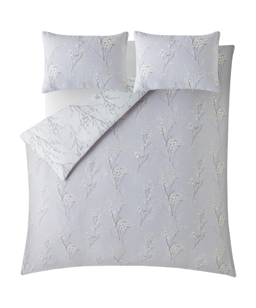 Laura Ashley Pussy Willow Lavender Duvet Cover and Pillowcase Set