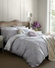 Laura Ashley Pussy Willow Lavender Duvet Cover and Pillowcase Set