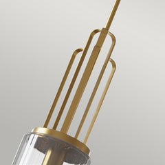 Kimrose 1 Light Pendant Brushed Natural Brass - Qunitiesse Lighting
