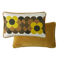 Orla Kiely Retro Flower Stripe Dune 30x50cm Microfibre Cushion