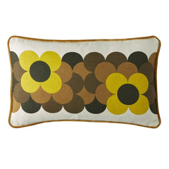 Orla Kiely Retro Flower Stripe Dune 30x50cm Microfibre Cushion