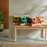 Orla Kiely Retro Flower Stripe Dune 30x50cm Microfibre Cushion