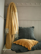 Laura Ashley Scalloped Pine Green 43x43cm Microfibre Cushion