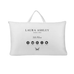 Laura Ashley White Natural Silk Pillow