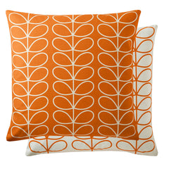 Orla Kiely Small Linear Stem Cushion Persimmon 50x50 Feather