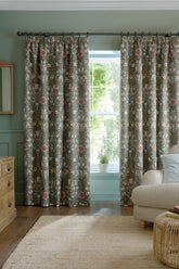 William Morris At Home Spring Thicket Mineral Ready Made Curtains