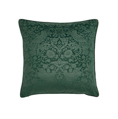 William Morris At Home Strawberry Thief Embossed Forest Green 50x50cm Cushion