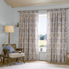 William Morris At Home Strawberry Thief Hessian Ready Made Curtains