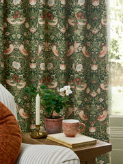 William Morris At Home Strawberry Thief Nettle Ready Made Curtains