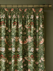 William Morris At Home Strawberry Thief Nettle Ready Made Curtains