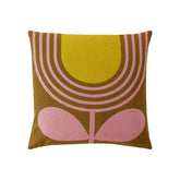 Orla Kiely Striped Tulip Pink/ochre Microfibre 45x45cm Cushion