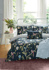 Laura Ashley Summer Palace Midnight  Duvet Cover and Pillowcase Set Ex display