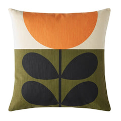 Orla Kiely Sunflower Orange 45x45cm Microfibre Cushion