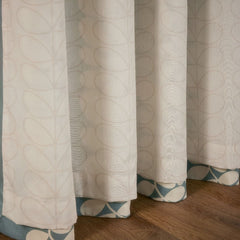 Orla Kiely Sycamore Stripe Duckegg Ready Made Eyelet Curtains