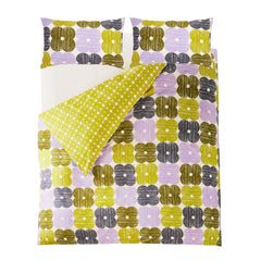 Orla Kiely Textured Flower Lilac/moss Bedding