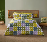 Orla Kiely Textured Flower Lilac/moss Bedding