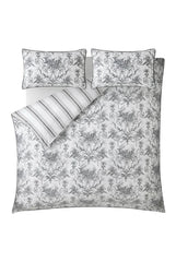 Laura Ashley Tuileries Charcoal Grey Cover and Pillowcase Set