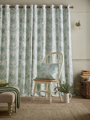 Laura Ashley Tuileries Dark Sage Blackout Ready Made Curtains