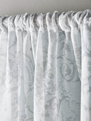 Laura Ashley Tuileries Dove Voile Slot Top Sheer Panel Curtains