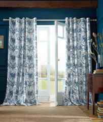 Laura Ashley Tuileries Midnight Eyelet Curtains