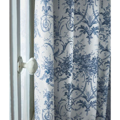 Laura Ashley Tuileries Midnight Blackout Pencil Pleat Curtains