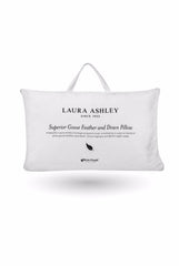 Laura Ashley White Superior Goose 100% Cotton Feather And Down Pillow