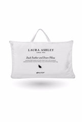Laura Ashley White 100% Cotton Premium Duck Feather and Down Pillow