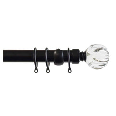 Laura Ashley 28mm Vivien Curtain Pole, Black