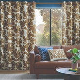 Orla Kiely Wildflower Coffee Ready Made Eyelet Curtains
