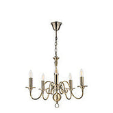 Laura Ashley Winchester 5 Light Chandelier Antique Brass