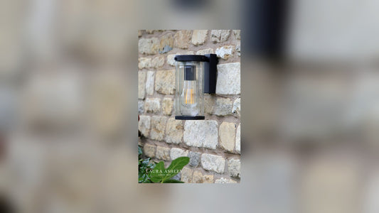 Garden lighting illuminating an outdoor space at dusk