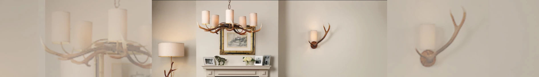 david hunt antler ceiling light 