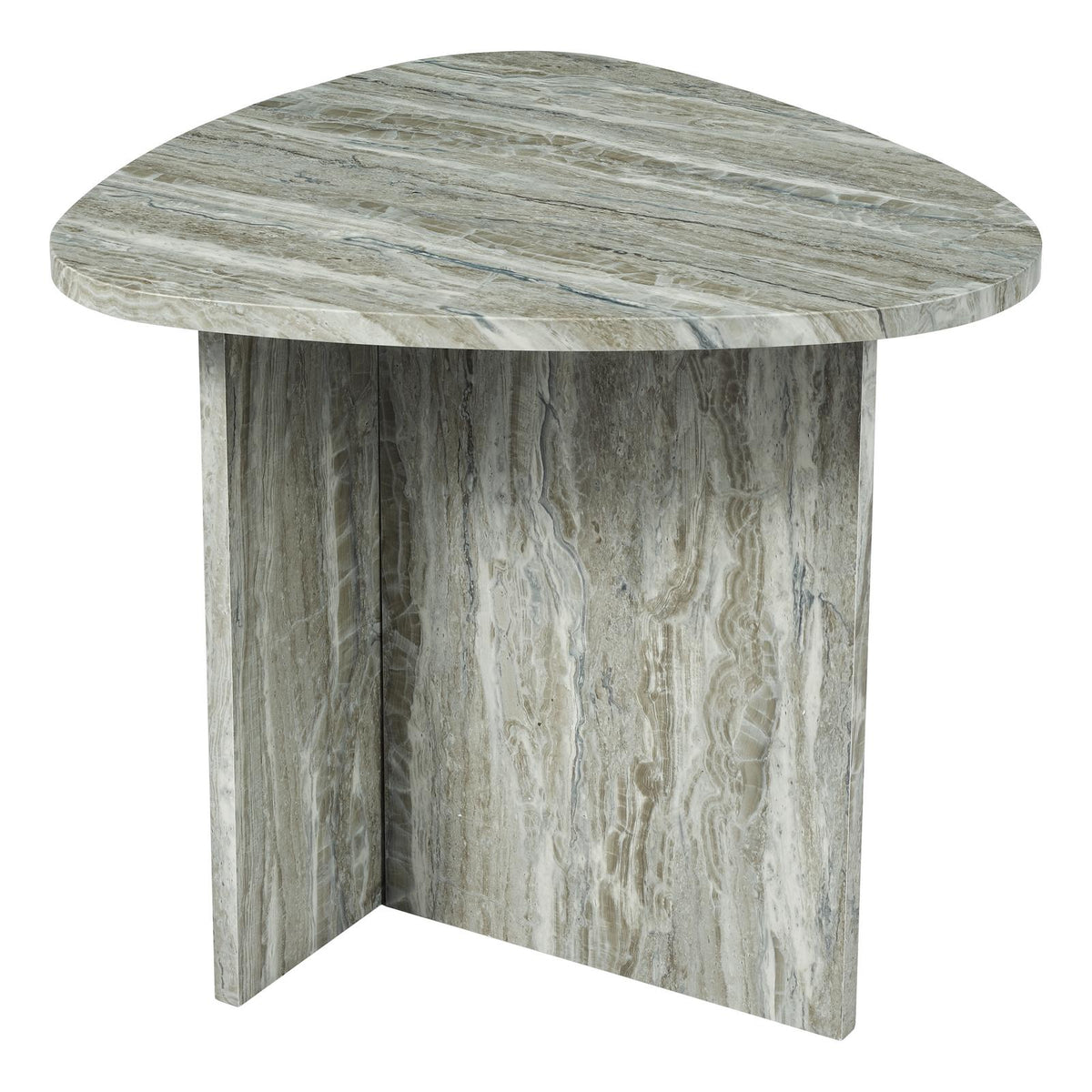 Isidro Side Table Brown Stone Effect