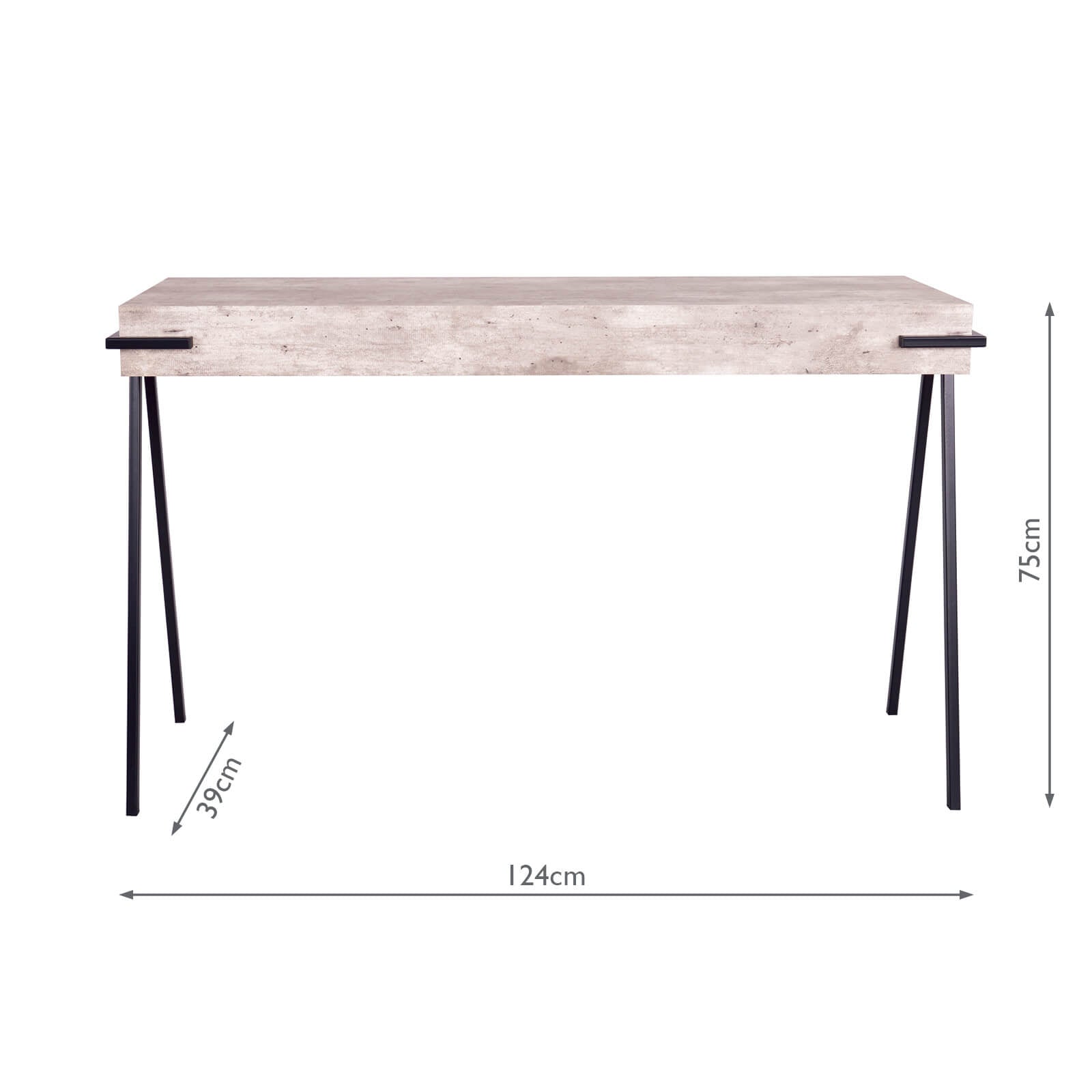 Royan Console Table Concrete Effect